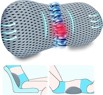 Lumbar Support Pillow, Memory Foam Back Support Pillow for Office Chair, Car Seat, Gaming Chair, Recliner and Bed, Neo Cushion for Low Back Pain Relief (Gray)