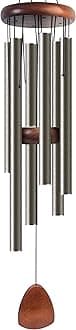 Bursvik Large Aluminium Wind Chimes 37 Inches to Create a Zen Atmosphere Suitable for Outdoor, Garden, Patio Decoration. Classic Wind Chimes with Wind Catcher Suitable as A Gift for Unisex(Copper)