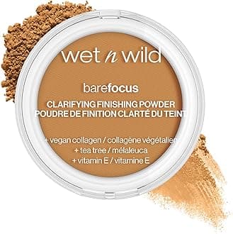 wet n wild Bare Focus Clarifying Finishing Powder | Matte | Pressed Setting Powder Medium-Tan