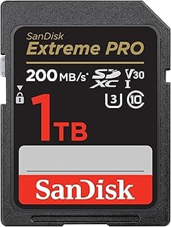 SanDisk 1TB Extreme PRO SDXC UHS-I Memory Card - C10, U3, V30, 4K UHD, SD Card - SDSDXXD-1T00-GN4IN