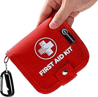 Mini First Aid Kit - 137 Piece Small Emergency Medical Kit for Home, Car, Travel, Camping & Outdoor Activities(Red)