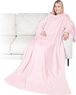 PAVILIA Wearable Blanket with Sleeves for Adult Women Men, Cozy Fleece Warm Wrap Throw with Arms, Gifts for Christmas, Wife