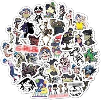BulbaCraft 36Pcs Rock Band Stickers, Alternative Hip Hop Band Stickers, Guitar Decals, Merchandise, Music Emblems and Decals, Gifts for Women & Men