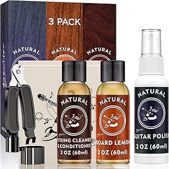 Premium Guitar Care 3-Piece Kit,Lemon oil,Polish,Guitar String oil,for guitar cleaning and maintenance