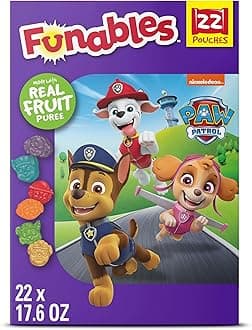 Funables Fruity Snacks, PAW Patrol, Assorted Fruit, Flavored Snacks, 0.8 oz 22 ct
