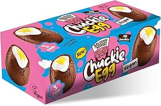 Mummy Meegz Chuckie Egg Multipack (3 Vegan Chocolate Eggs) - Easter Chocolate Multipack with Creamy Shell and Gooey Fondant Centre, Individually Wrapped, No Palm Oil