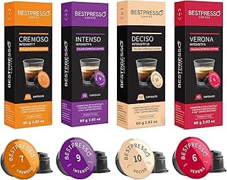 Bestpresso Coffee capsules compatible with Starbucks Verismo, Caffitaly, CBTL, K-fee systems 80 Pods (Variety Pack)