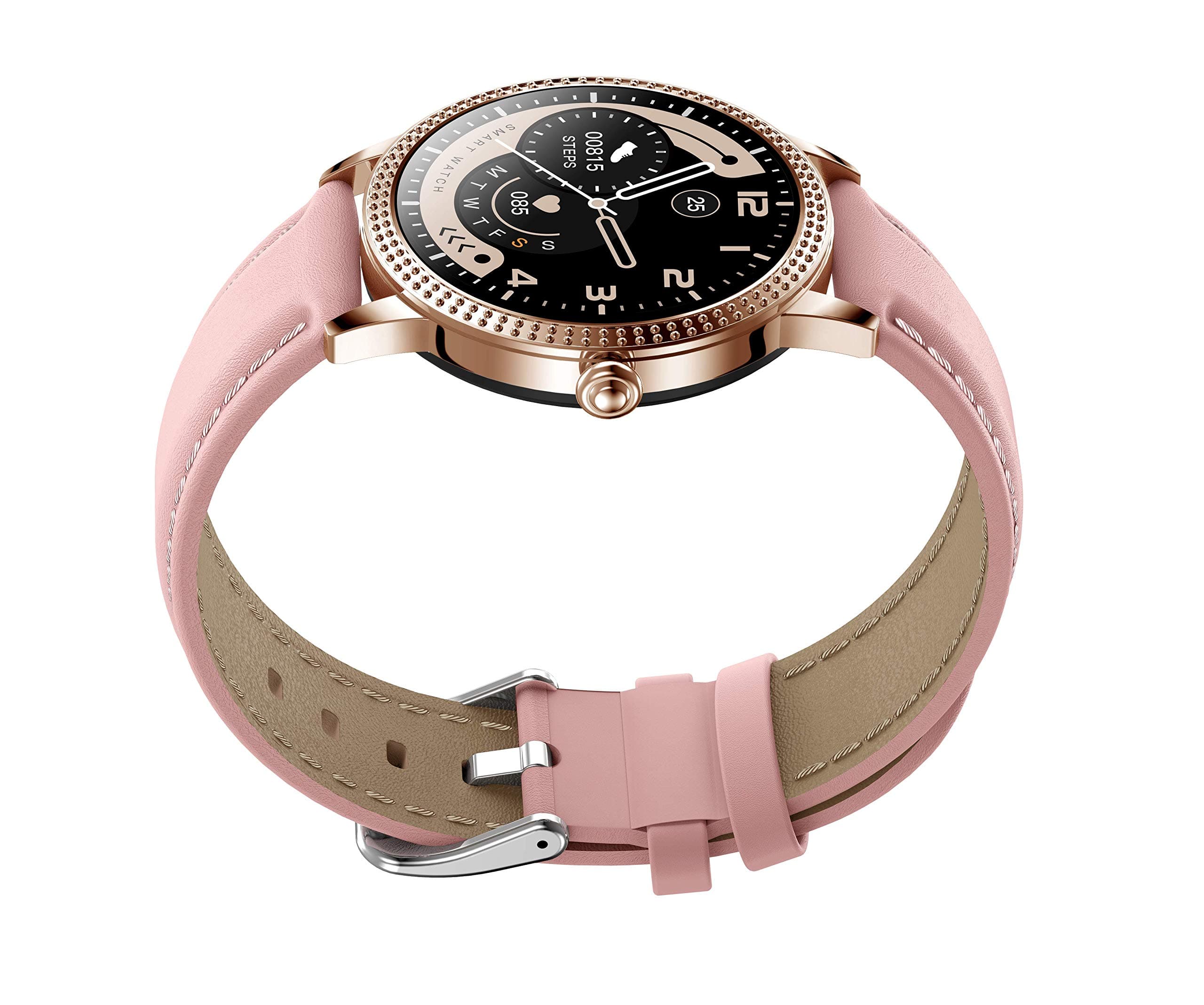 Small GPS Smartwatch with Touchscreen and Patterned Lens