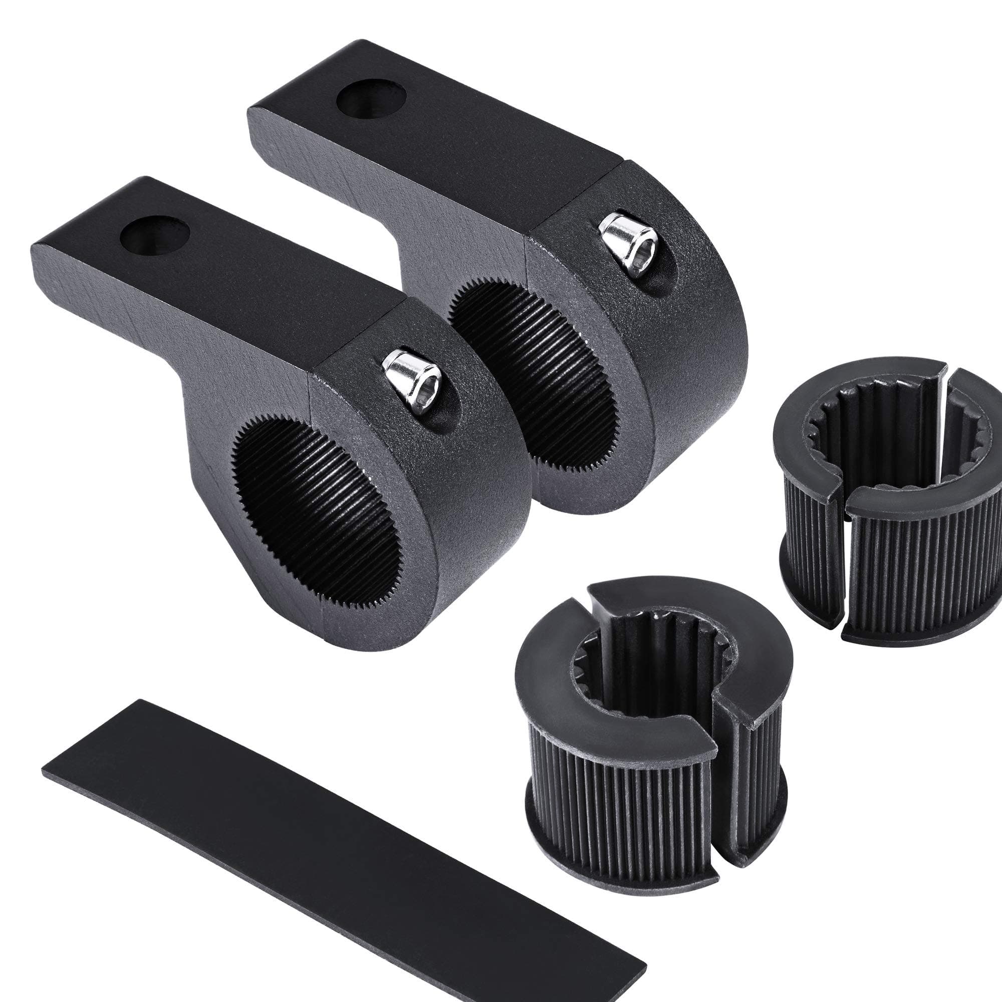 LAMPHUS Off-Road ATV UTV Light Bar Mounts Mounting Bracket Mini Bar Clamp Kits [0.75"/1"/1.25" Inch] [Horizontal Bar] [Aluminum] [2 Unit] Bull Bar UTV Roll Bar Clamp Tube Roll Cage Clamps Mount