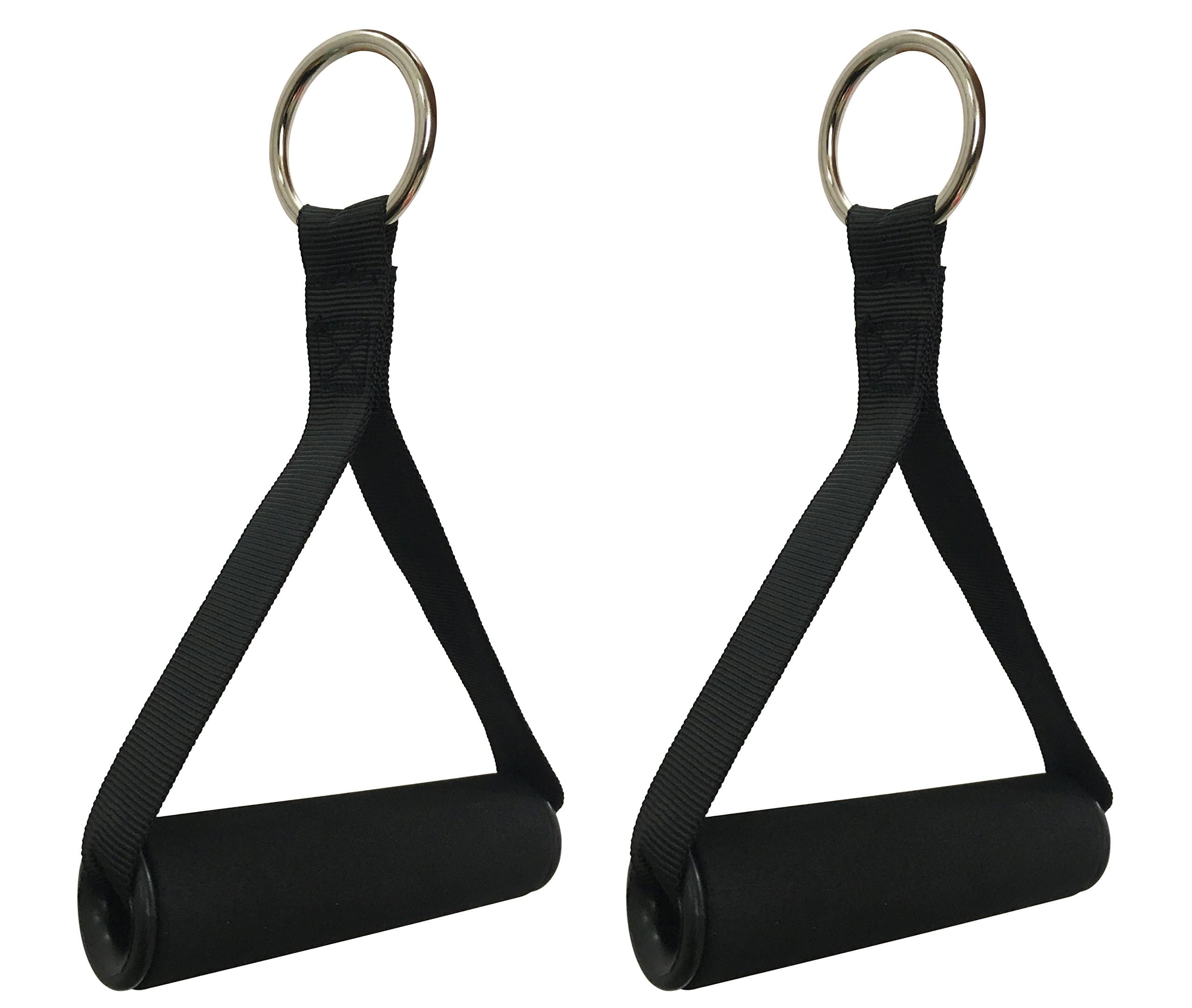 Resistance Band Exercise Handles Heavy Duty Cable Machine Attachment with ABS Cores and Seamless Steel O Ring for Crossfit Fitness Bodybuilding Workout Gym Pilates Yoga Crossover Tricep Exercise