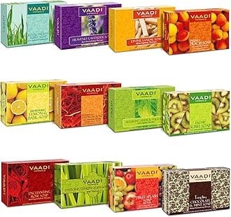 Assorted Luxurious Handmade Herbal Soaps, 75g (Pack of 12)