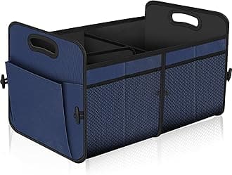 Femuar Car Trunk Organizer,Car Storage Organizer with 72L Large Capacity Waterproof Collapsible and 11 Pockets,Trunk Organizer for Car Suv/Jeep/Sedan, Large Size,Blue