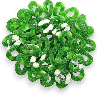Premium Gummy Apple Rings-1.5 lbs Delicious Apple Flavor Soft Sweet Gummy Rings in Resealable Bag, Perfect for Snacks, Parties and Gifts-Indulgent Apple Gummy Rings for Sweet Tooth Cravings for Kids and Adults(24 oz)