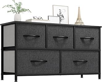 YITAHOME Dresser with 5 Drawers - Fabric Dresser, Organizer Unit for Bedroom, Living Room, Closets - Sturdy Steel Frame, Easy Pull Fabric Bins & Wooden Top