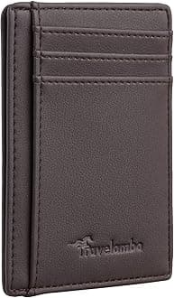 Front Pocket Minimalist Leather Slim Wallet RFID Blocking Medium Size