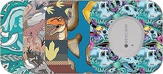 Glucomart Mini Adhesive Patches for Dexcom G7, Stelo & Infusion Sets – 5-Pack Waterproof, Sweatproof CGM Overpatches – Hypoallergenic CGM Sensor Patches (Prehistoric)