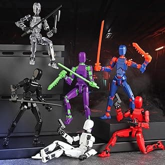 13 Action Figure Set, 6PCS T-Robot 13 Action Figure Titan 13 3D Printed Toys Articulated, for Modeling Enthusiasts Etc Birthday Gifts & Children's Day Gifts for Kids 5-8 Years Old（Assembly Required）