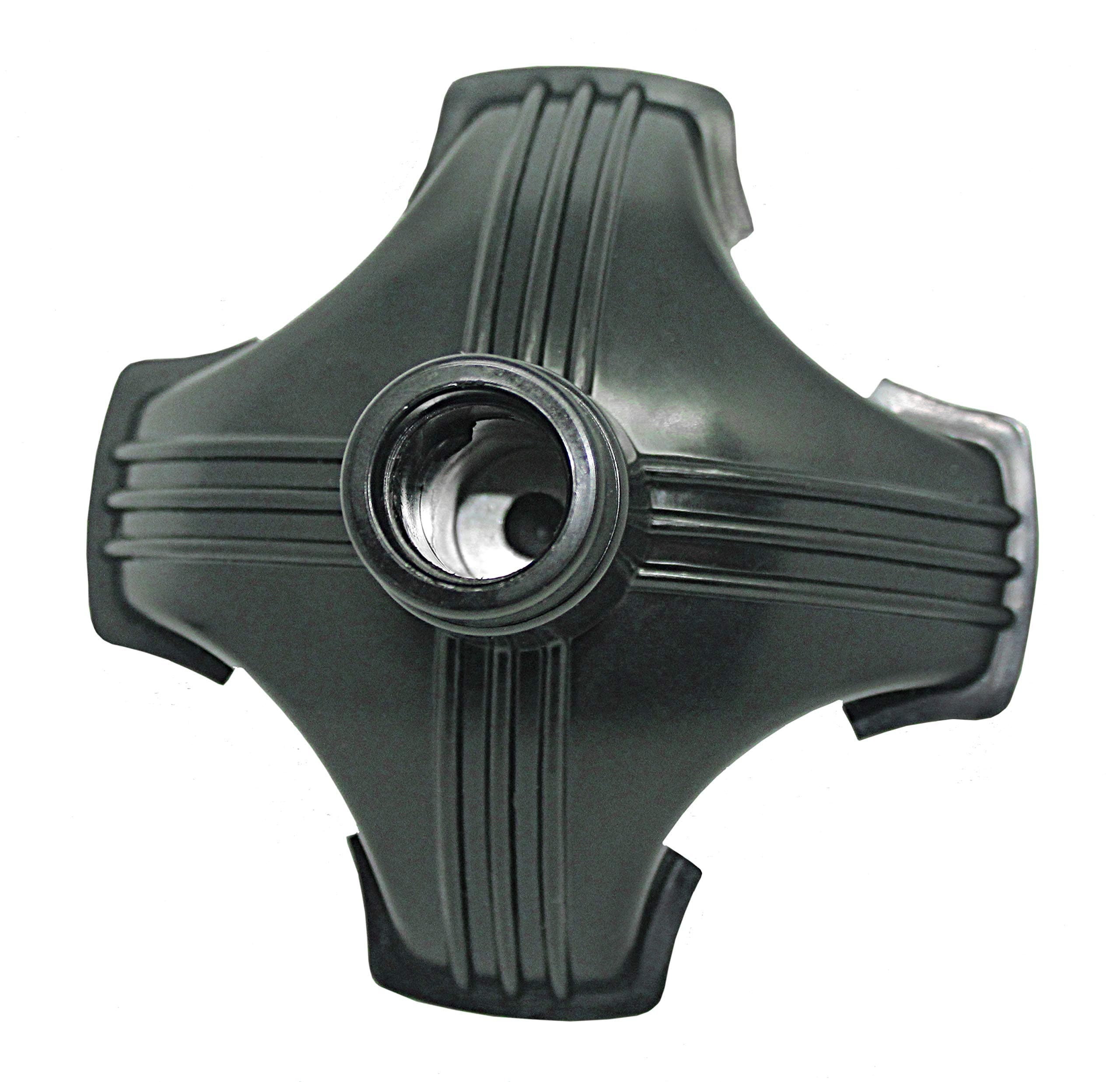 Cane Tip - Self Standing Quad Base Replacement for Most Walking Canes, Walking Sticks, Folding Canes or Offset Quad Pod or Tripod Canes - 4 Prong Rubber Cane Foot Pad (Black)