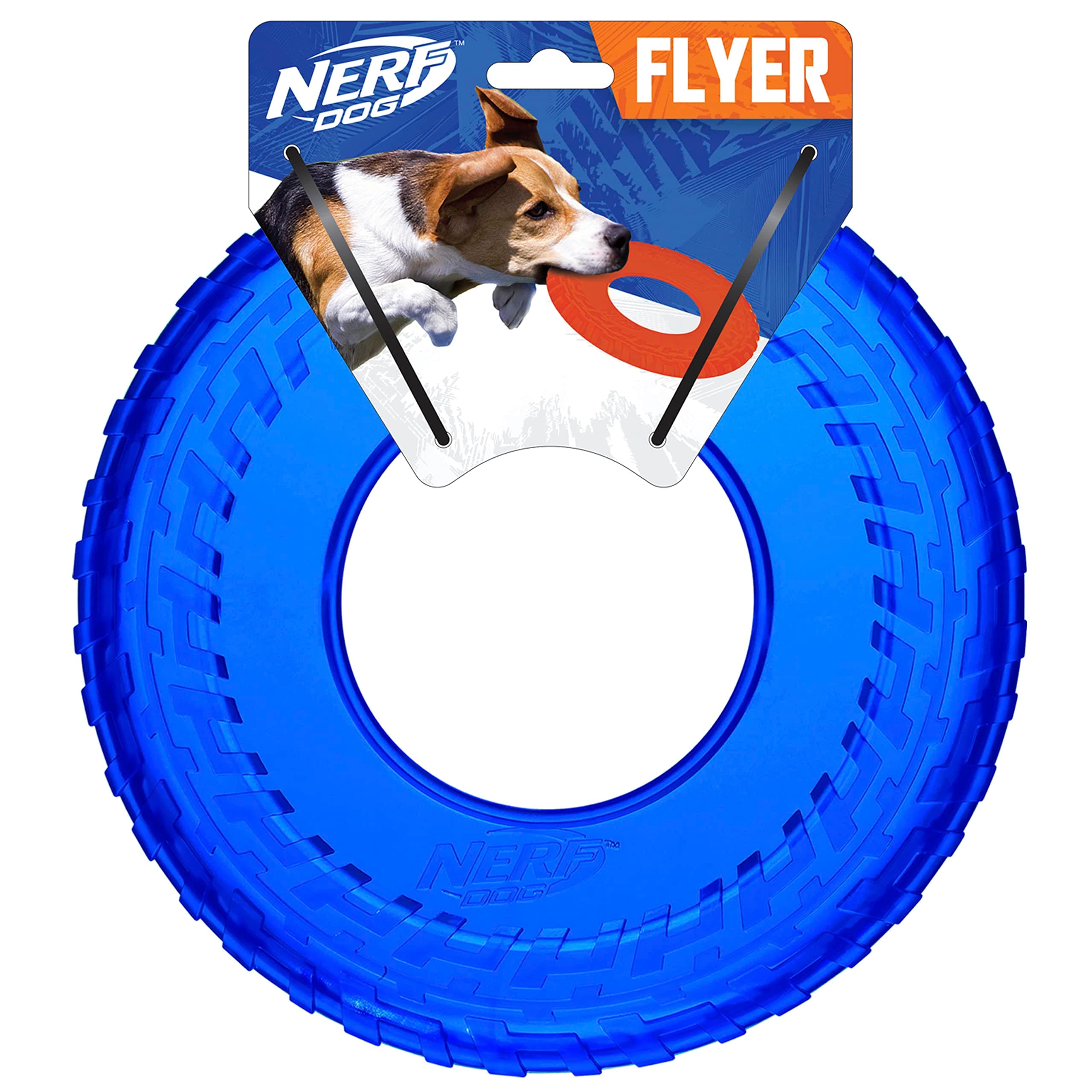 10in Enhanced Translucent TPR Tire Flyer - Blue,Medium Breeds