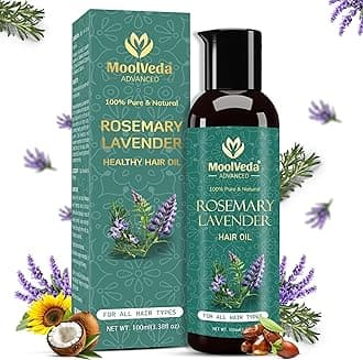 Rosemary Lavender Hair Oil For Healthy Hair, Scalp Nourishment, Hair Growth - 100% Pure & Natural Undiluted Cold Pressed Oil, 100ml