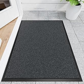- Front Door Mat, 3' x 4' Heavy Duty Indoor Outdoor Door Mat for Entryway, Commercial Door Mats Entrance, Low Profile Welcome Mats Non-Slip, Durable Rubber Backing Entry Mat for Patio, Home