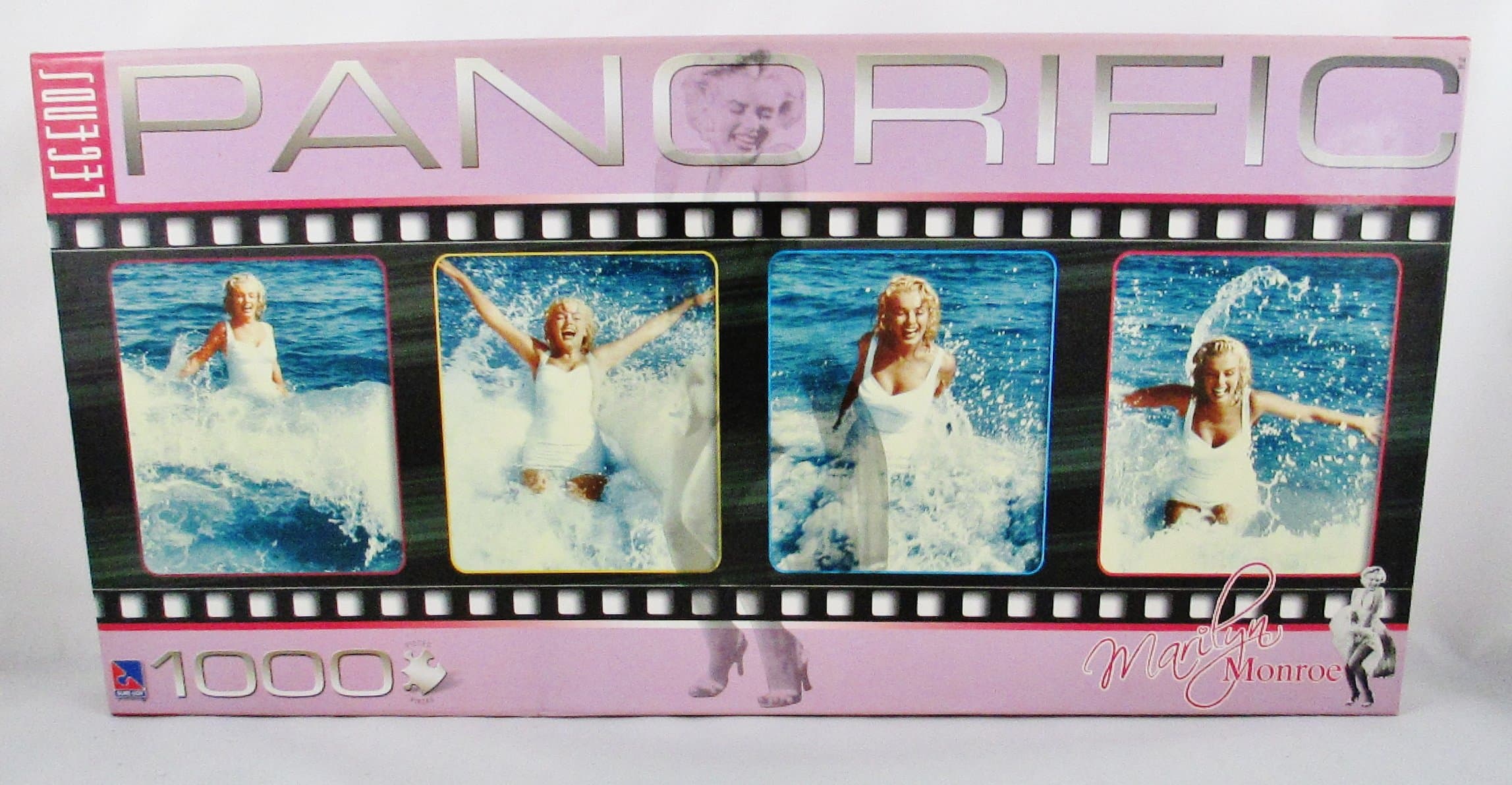 Panoramic - Legends - Marilyn Monroe Having Fun On The Beach - 1000 Piece Jigsaw Puzzle