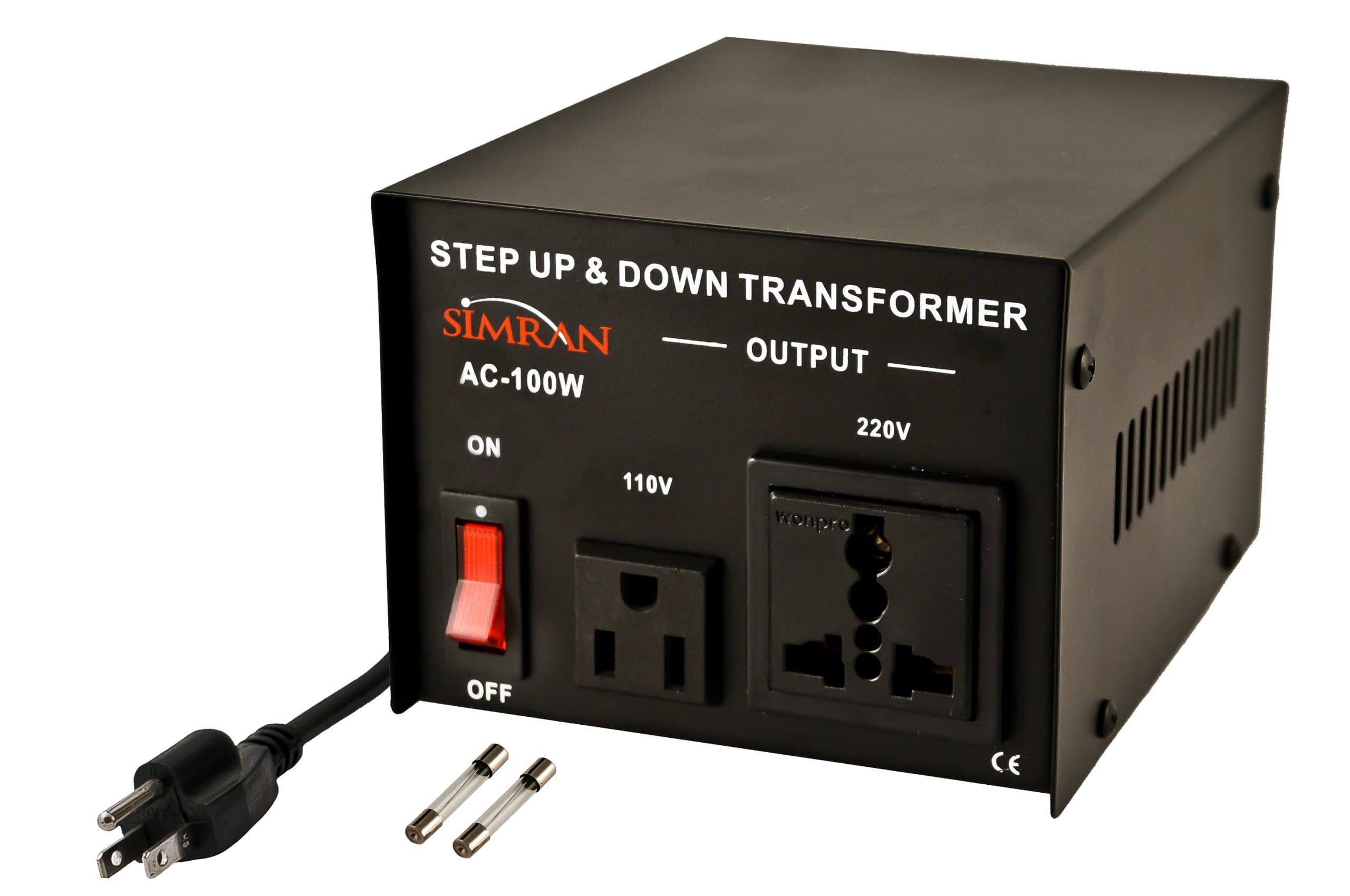 Simran AC-100 Step Up/Down Voltage Converter Transformer 110V/220V - 100 Watts