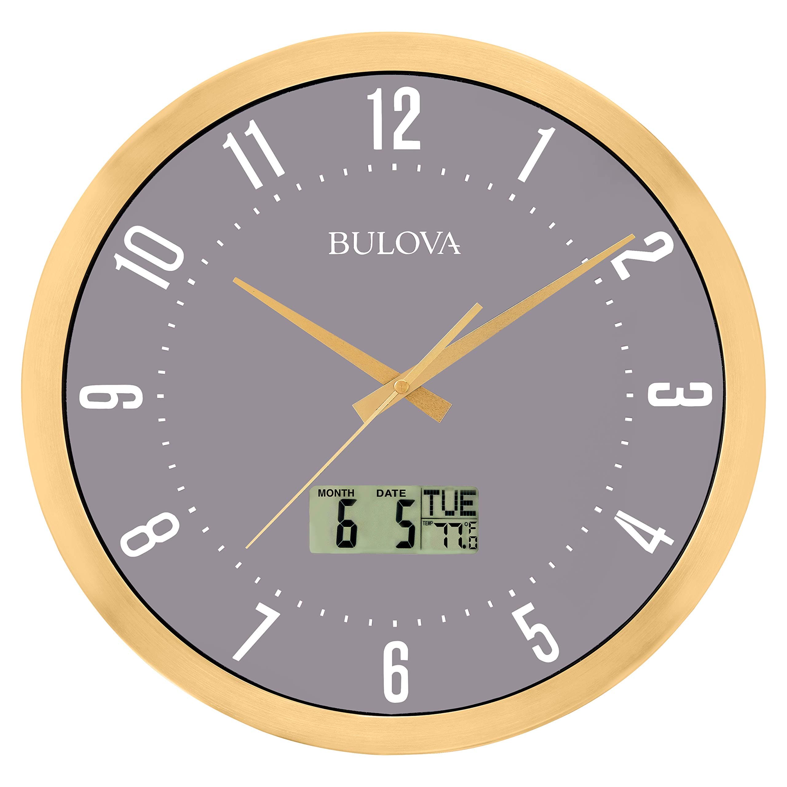 C4830 Lobby Wall Clock, 14", Gold