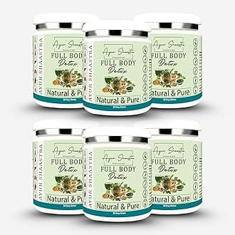 Ayur Shaastra Full Body Detox | 7 Key Health Benefits | Liver, Lung & Kidney Detox | Manage Blood Sugar | Burn Extra Fat | Boost Metabolism | Fix Digestion | Boost Immunity | Heart Health | Skin Glow | Pack of 6