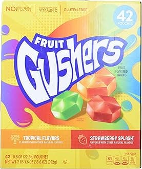 Fruit Gushers Snacks, 42 Count, 952 g