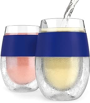 Host Wine Freeze Cooling Cups in Blue (Set of 2) by HOST 5167