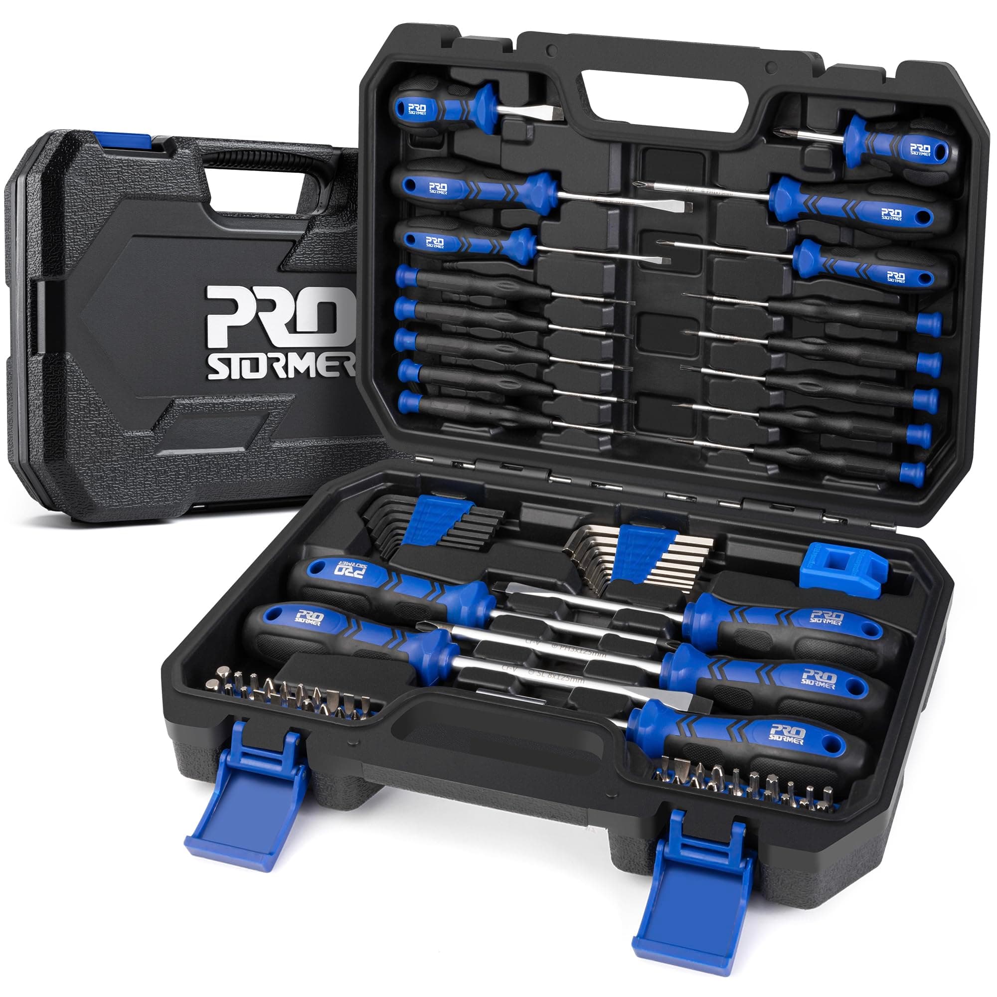 Magnetic Screwdriver Set, 79-Piece Multi-Purpose Slotted/Phillips Screwdriver Kit with Precision Screwdrivers, Allen Wrench Set and Screwdriver Bits for DIY and Repair Works