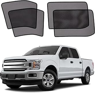 XCBYT Car Window Shades for 2015-2024 F150 Sun Shade for Car Baby Side Window with Breathable Mesh Blocking 99% UV Glare and Privacy Protection Safe Driving for Napping Camping Dressing (4 PCS)