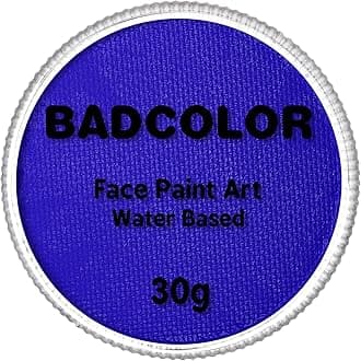 Blue Face Body Paint(30gm), Water Activated Face Painting Kit for Kids & Adults Party, Safe Non-Toxic SFX Makeup Facepaint for Halloween Avatar Smurf Mystique Special Effects Cosplay Costume & Stage