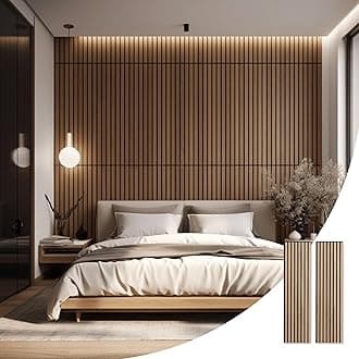 WVH Oak Natural Coa Slat Panel Acoustic Wood Wall Panel - Soundproof Slatwood Panel Wall and Ceiling (2 x 46.48 inch x 32.0 cm) 3D Textured Panel for Interior Wall Decor for Home, Office, Studio