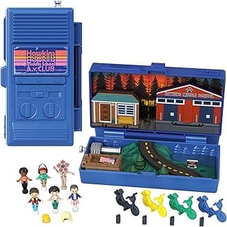 Polly Pocket Collector Playset, Stranger Things Compact, Special Edition with 6 Character Dolls and 10 Accessories