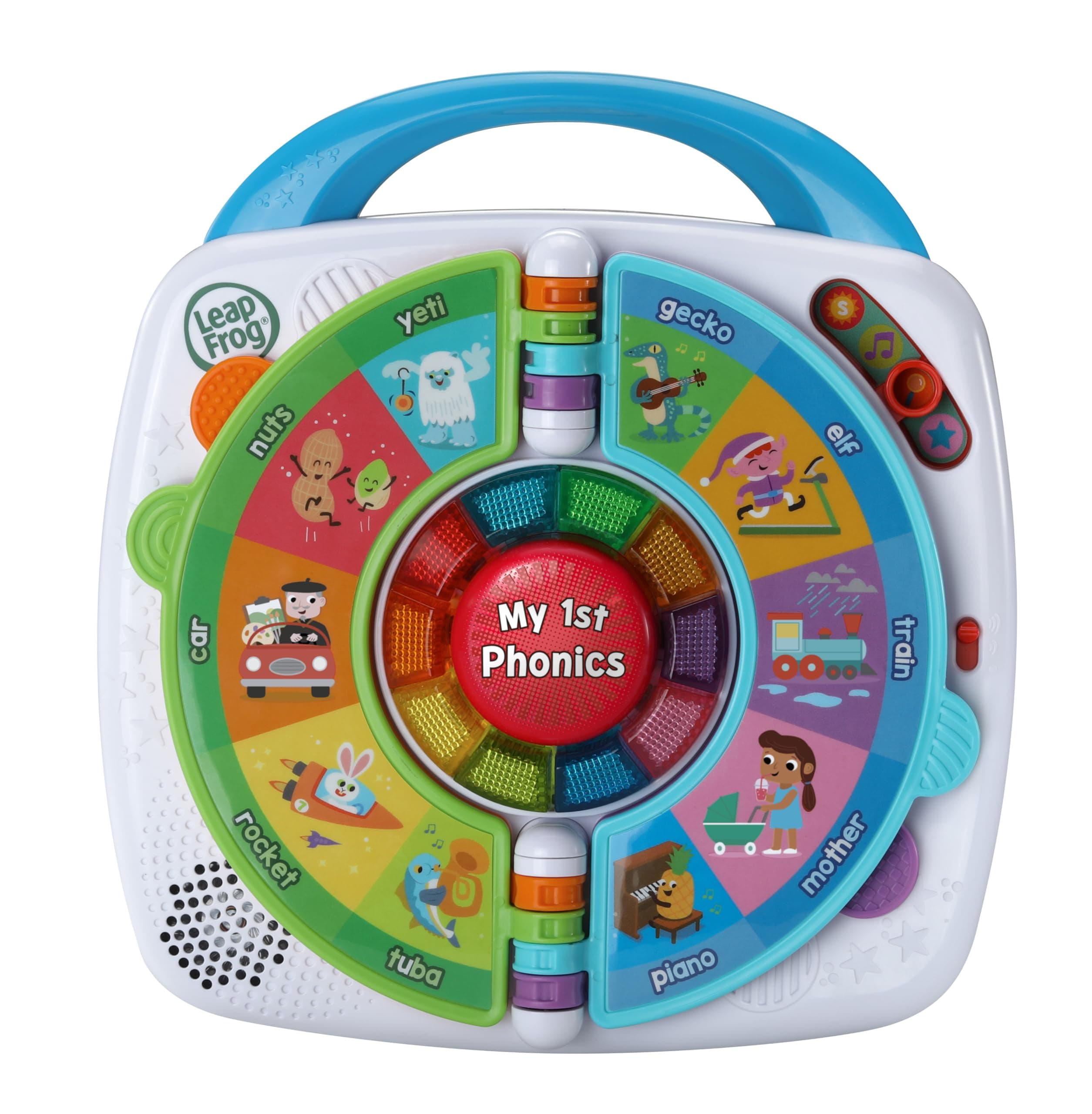 My 1st Phonics: Spin & Learn, Educational Toy with 10 Light-up Buttons, 100+ Words, 4 Modes & 44 Phonetic Sounds, Fun Interactive Gift for 18, 24 months+, English Version
