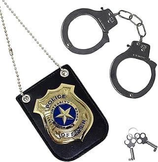 Spooktacular Creations Police Pretend Play Toy Set for School Classroom Dress Up Pretend Play, Detective Role Play Accessory, Stocking, Birthday Party Favor Supplies