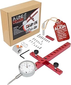 A Line It Deluxe, Table Saw Alignment Tool, Digital Dial Indicator Alignment Gauge, Machinery Precision Dial Gauge, Arbor & Blade Runout Gauge Dial Indicator