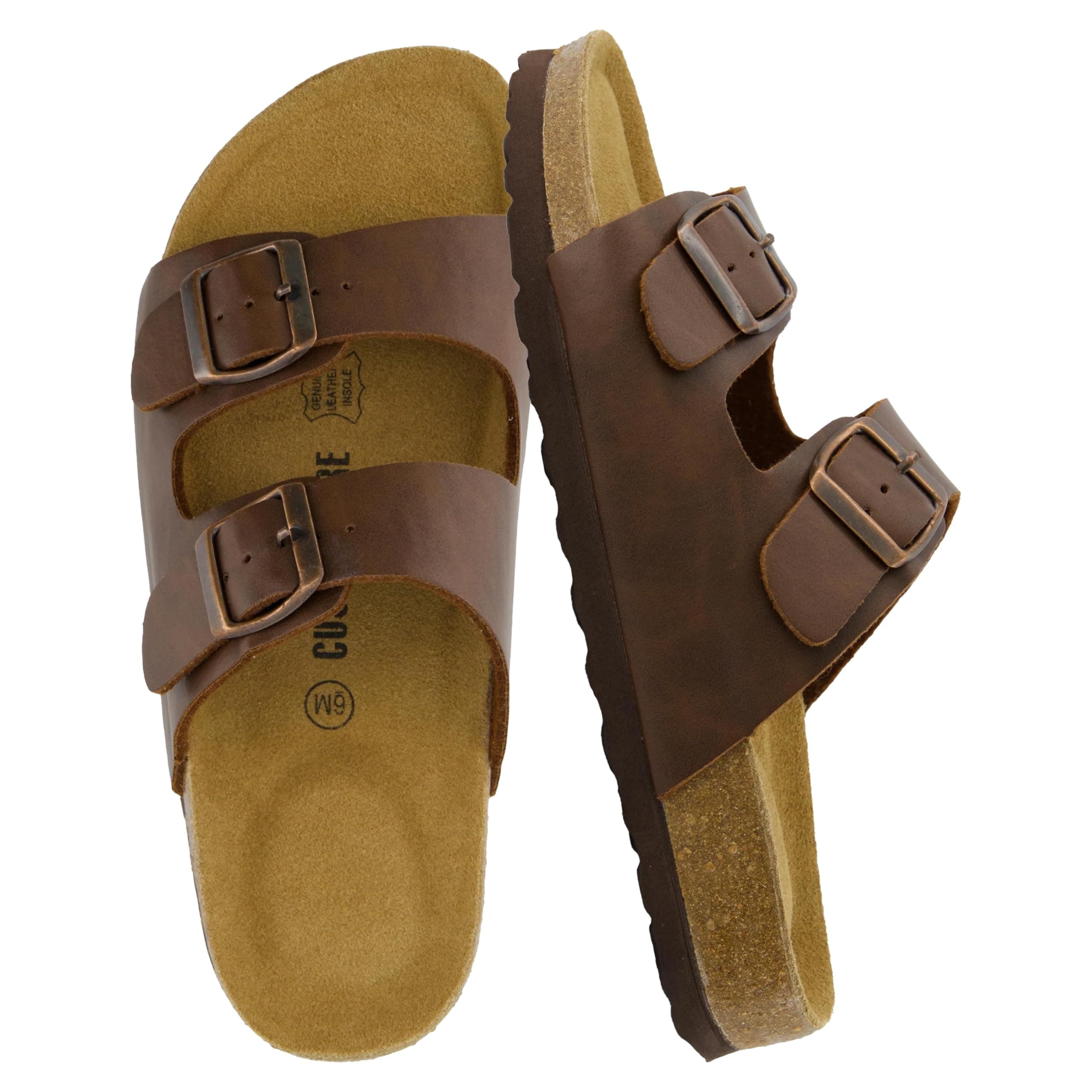 CUSHIONAIRE Women's Lane Cork Footbed Sandal With +Comfort