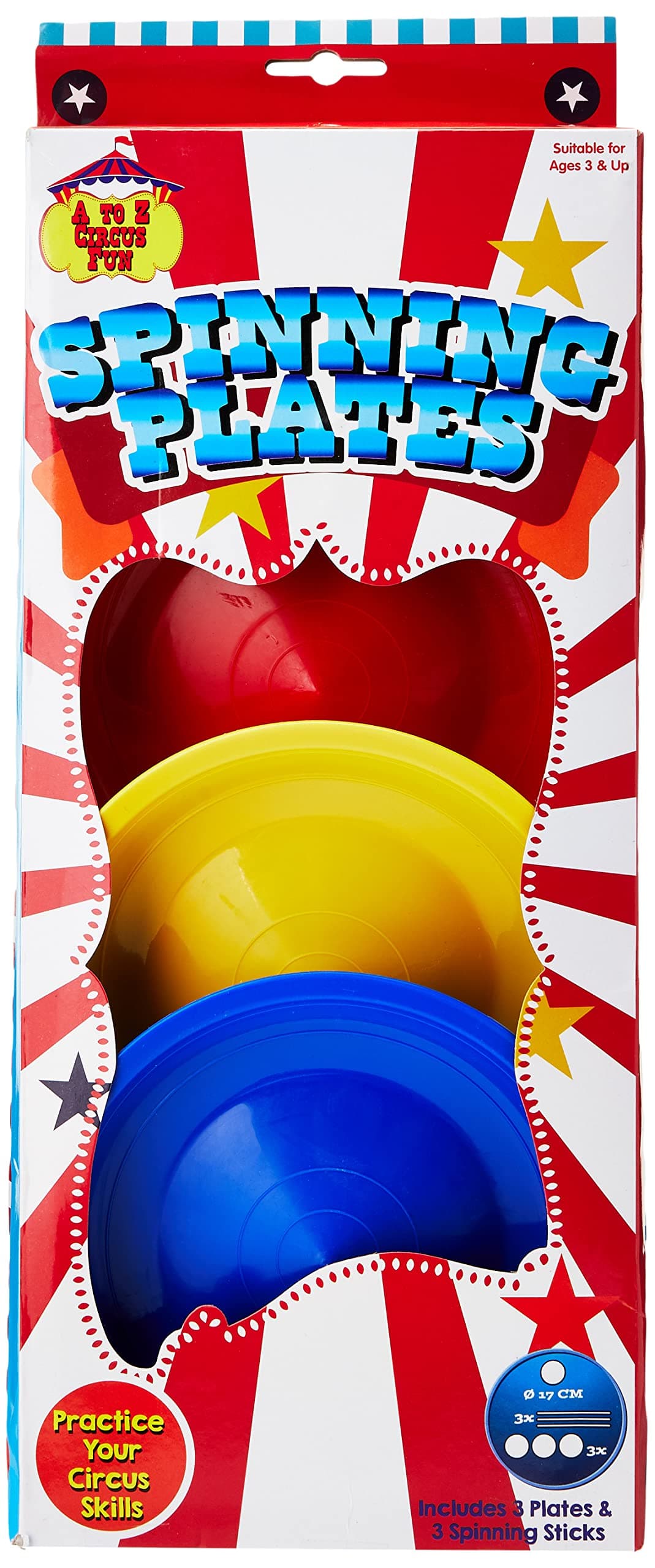 01618 Spinning Plates, Multicolor, packaging may vary