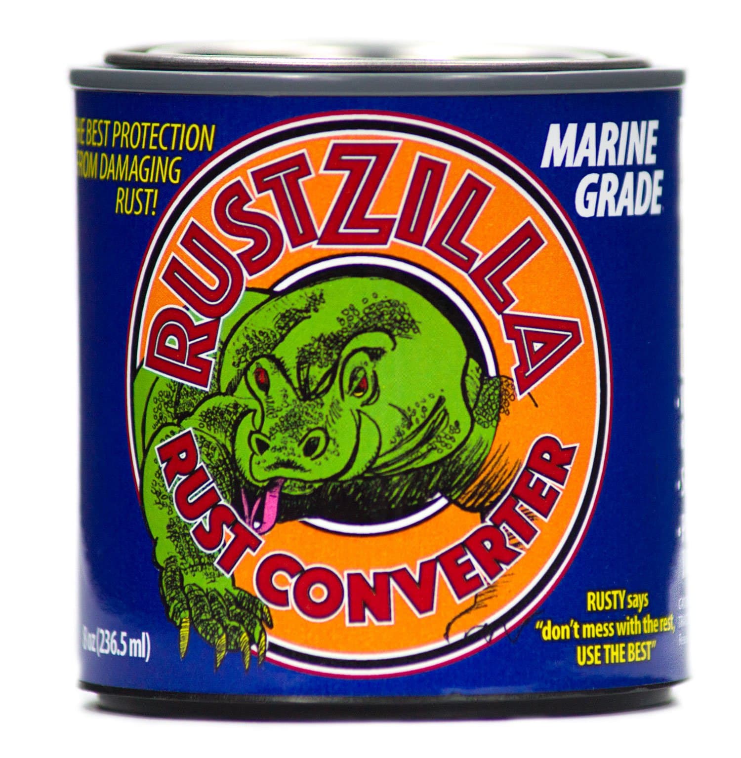 Rustzilla Marine Grade Rust Converter and Rust Remover, Professional Strength For All Metals Including Stainless Steel, Steel, Cast-Iron, 8 OZ