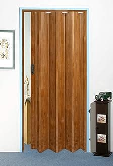 Pvc Folding Door (Sliding) 210CM X 100CM Dark Oak