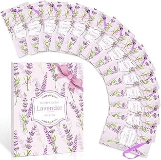 Lavender Scented Sachets, Scented Sachets, Long Lasting Fragrance for Wardrobe, Drawer Liners, Bedroom, Pack of 14
