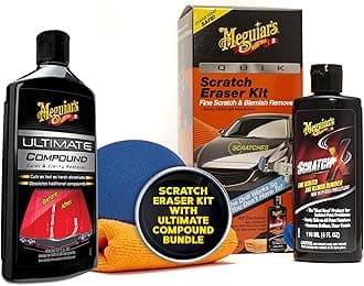Meguiar's Quik Scratch Eraser Kit Bundle with Ultimate Compound 15.2 Oz