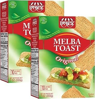 Original Melba Toast Crackers - All Natural Thin and Crispy Flatbread Crackers - Classic Mini Toasts for Dips, Spreads, Salads - Tostadas Melba - 7 Oz, Pack of 2