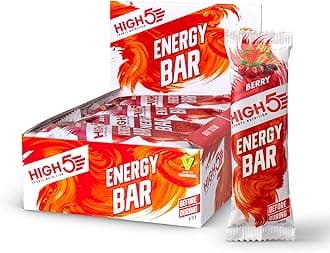 HIGH5 Energy Bars - High Carb Energy Bars for Running, Cycling & Hiking - Vegan Oat Bars with Real Fruits - Healthy Snacks for Adults - Snack Bars Multipack for Training & Racing (12x55g, Berry)