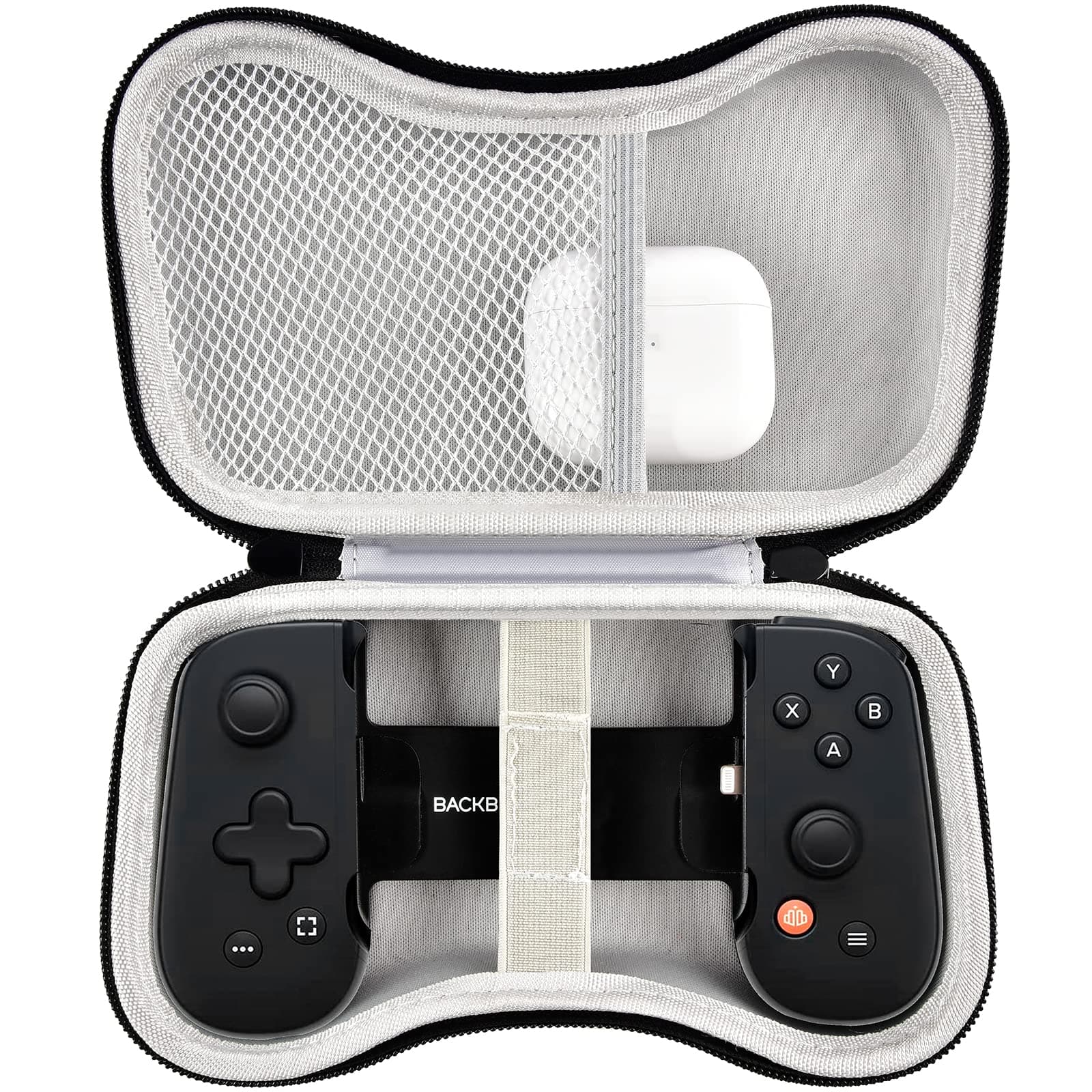 casmilee Case for Backbone One Mobile Gaming Controller 2nd Gen/1st Gen, Handheld Gaming Console Portable Travel Holder for Cables Power Bank Accessories- Box Only (Black)