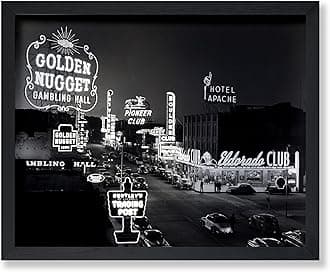 Poster Master Vintage Travel Poster - Retro Las Vegas Print - Casino Art - Gambling Hall Art - Gift for Men, Women, Travel Lover - Chic Decor for Bedroom, Living Room - 11x14 UNFRAMED Wall Art