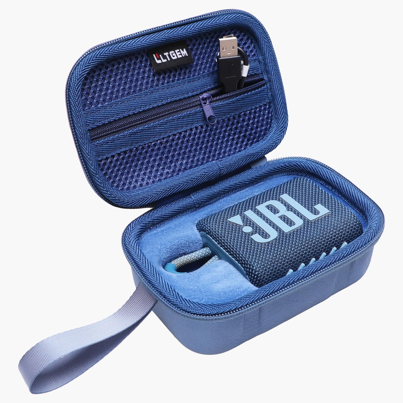 LTGEM Case Compatible with JBL Go 3 Portable Speaker, Blue